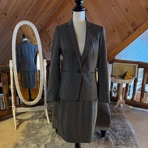 ANTONIO MELANI Charcoal Pinstripe Blazer